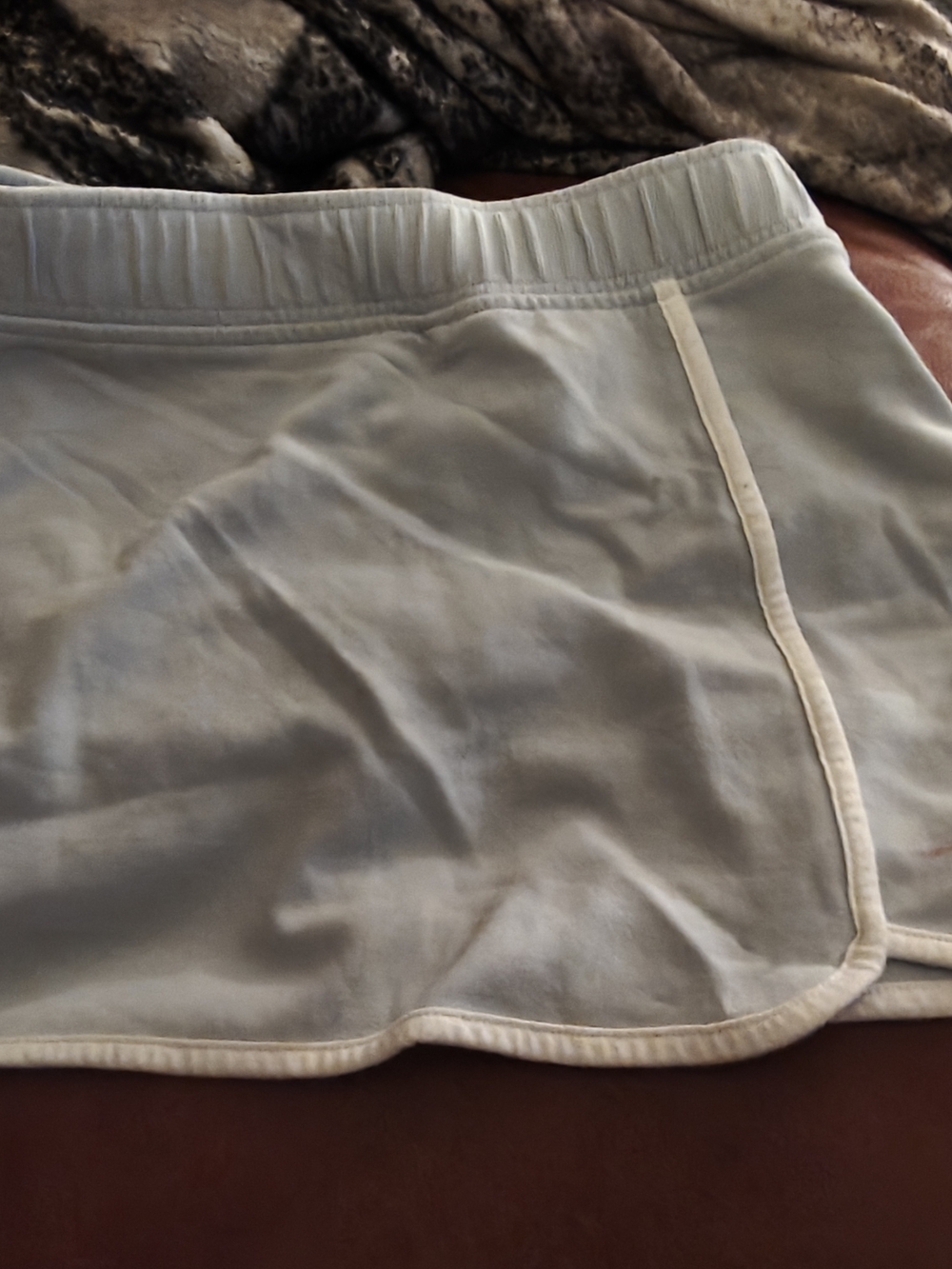 Light Blue Circle Skirt with White Piping